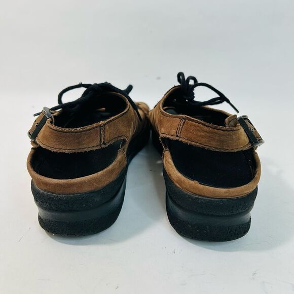 Birkenstock Tatami Womens Leather Slingback Buckle Lace Up Sandals Brown Sz 7 - Picture 6 of 9